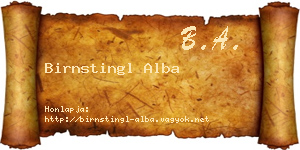 Birnstingl Alba névjegykártya